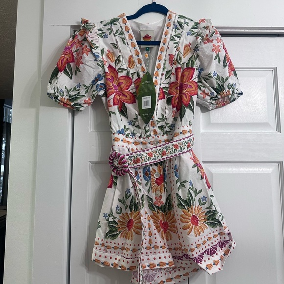 NWT FARM RIO Off-White Bloom Garden Romper - Picture 3 of 7